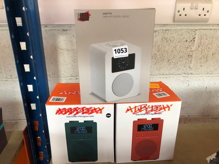 John Pye Auctions 3 X ASSORTED JOHN LEWIS & PARTNERS RADIOS TO