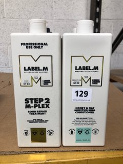 (COLLECTION ONLY) QTY OF LABEL.M HAIRCARE PRODUCTS TO INCLUDE STEP 2 M-PLEX BOND REPAIR TREATMENT AND HONEY & OAT MOISTURISING CONDITIONER: LOCATION - BR2