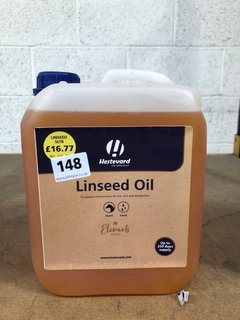 (COLLECTION ONLY) HESTEVARD LINSEED OIL 5L (BBE 09/2024): LOCATION - BR3