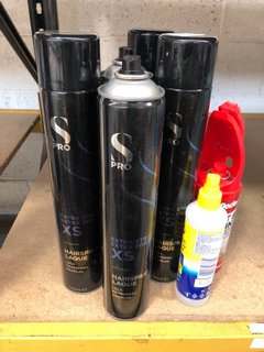 (COLLECTION ONLY) 5 X S PRO EXTRA STRONG XS HAIRSPRAY LAQUE 750ML: LOCATION - BR3
