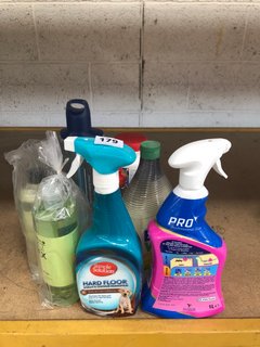 (COLLECTION ONLY) QTY OF CLEANING ITEMS TO INCLUDE SIMPLE SOLUTION HARD FLOOR STAIN & ODOUR REMOVER (PLEASE NOTE: 18+YEARS ONLY. ID MAY BE REQUIRED): LOCATION - BR4