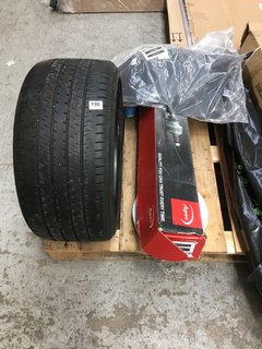 QTY OF ASSORTED CARE ITEMS TO INCLUDE APEC DRIVESHAFT AND BRIDGESTONE TURANZA ER33 TYRE: LOCATION - A3 (KERBSIDE PALLET DELIVERY)