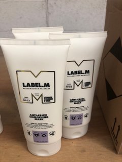 (COLLECTION ONLY) 6 X LABEL.M ANTI-FRIZZ SMOOTHING MASK 200ML: LOCATION - BR7