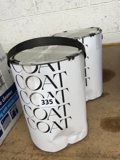 (COLLECTION ONLY) 2 X COAT PAINT TINS TO INCLUDE DEBATE CLUB WALLS & CEILINGS FLAT MATT PAINT: LOCATION - BR10