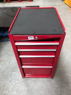 4 DRAWER SLIM TOOL CHEST IN RED: LOCATION - B5