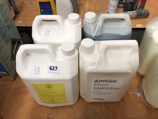(COLLECTION ONLY) 4 X ASSORTED CHEMICALS TO INCLUDE AMTICO FLOOR MAINTAINER 5L (PLEASE NOTE: 18+YEARS ONLY. ID MAY BE REQUIRED): LOCATION - B5