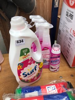 (COLLECTION ONLY) QTY OF ASSORTED CLEANING PRODUCTS TO INCLUDE SURF TROPICAL LILY LIQUID DETERGENT AND VANISH OXI ACTION CARPET STAIN REMOVER: LOCATION - B5
