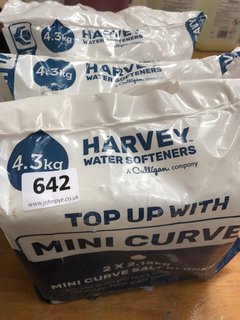 (COLLECTION ONLY) 6 X HARVEY WATER SOFTENERS MINI CURVE SALT BLOCKS: LOCATION - B5