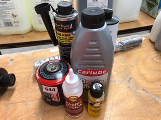 (COLLECTION ONLY) QTY OF ASSORTED CHEMICAL ITEMS TO INCLUDE CARLUBE BRAKE FLUID AND ALEENE'S FABRIC FUSION ADHESIVE (PLEASE NOTE: 18+YEARS ONLY. ID MAY BE REQUIRED): LOCATION - B5