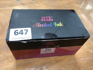 (COLLECTION ONLY) CARTON OF LET'S RESIN ALCOHOL INK (BBE 21/10/25), PLEASE NOTE: 18+YEARS ONLY. ID MAY BE REQUIRED): LOCATION - B5