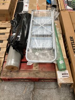 PALLET OF ASSORTED ITEMS TO INCLUDE ALDERLINE KILN DRIED FIREWOOD AND FOLDABLE STEP LADDER: LOCATION - A6 (KERBSIDE PALLET DELIVERY)