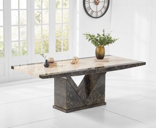 TAMARRO/TENORE/TOLEDO 220CM DINING TABLE - RRP £1199: LOCATION - B2 (KERBSIDE PALLET DELIVERY)