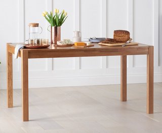 OXFORD SOLID OAK 150CM DINING TABLE RRP - £519: LOCATION - B4