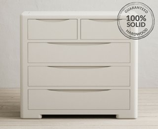 HARPER/DEREHAM SOFT WHITE 2 OVER 3 CHEST OF DRAWERS - RRP £619: LOCATION - B4