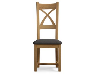 XBACK/CROSSLEY CHAIR - NATURAL - PAIRS (WITH PAD-OAK SEATS) - RRP £410: LOCATION - B1