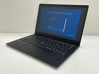 LENOVO THINKPAD X1 CARBON 256GB LAPTOP: MODEL NO 20KGS3X62T (WITH CHARGER CABLE) INTEL CORE I5-8350U @ 1.70GHZ, 8GB RAM, 14.0" SCREEN, INTEL UHD GRAPHICS 620 [JPTM115678] THIS PRODUCT IS FULLY FUNCTI