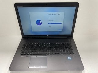 HP ZBOOK 17 G3 MOBILE WORKSTATION 250 GB LAPTOP (UNIT ONLY) INTEL CORE I7-6820HQ @ 2.70GHZ, 24 GB RAM, 17.3" SCREEN, NVIDIA QUADRO M3000M [JPTM115907] THIS PRODUCT IS FULLY FUNCTIONAL AND IS PART OF