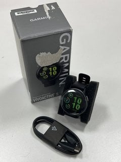 GARMIN VIVOACTIVE 5 SMARTWATCH (ORIGINAL RRP - £259.00) IN BLACK: MODEL NO 010-02862-10 (BOXED WITH CHARGING CABLE) [JPTM115654] THIS PRODUCT IS FULLY FUNCTIONAL AND IS PART OF OUR PREMIUM TECH AND E