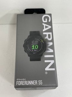GARMIN FORERUNNER 55 SMARTWATCH (WITH BOX & CHARGER CABLE) [JPTM115670] THIS PRODUCT IS FULLY FUNCTIONAL AND IS PART OF OUR PREMIUM TECH AND ELECTRONICS RANGE