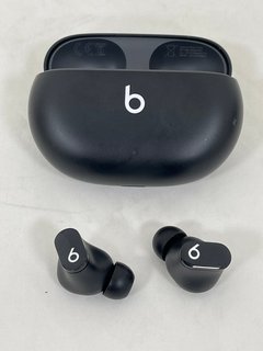 BEATS BY DR. DRE STUDIO TRUE WIRELESS ACTIVE NOISE CANCELLING EARBUDS (ORIGINAL RRP - £109) IN BLACK: MODEL NO A2513 (WITH BOX, CHARGING CASE, MANUAL & CHARGER CABLE, MINOR COSMETIC DEFECTS ON BOX) [