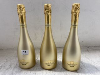 3 X ALLINI BRUT PROSECCO DOC 2021 75CL 11% VOL (PLEASE NOTE: 18+YEARS ONLY. ID MAY BE REQUIRED): LOCATION - BR9