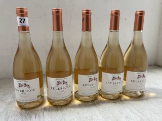 5 X REVERENCE 2021 ROSE WINE 75CL 12.5% VOL (PLEASE NOTE: 18+YEARS ONLY. ID MAY BE REQUIRED): LOCATION - BR9