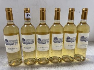 6 X VALLON D' ARCHE MONBAZILLAC 2020 WHITE WINE 75CL 12% VOL (PLEASE NOTE: 18+YEARS ONLY. ID MAY BE REQUIRED): LOCATION - BR9