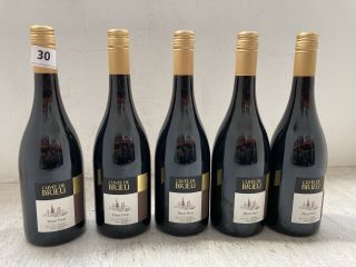 5 X CUVÉE BRIEU PINOT NOIR 2022 RED WINE 75CL 13% VOL (PLEASE NOTE: 18+YEARS ONLY. ID MAY BE REQUIRED): LOCATION - BR9