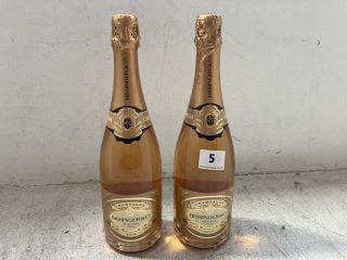 2 X BISSINGER & CO BRUT ROSE CHAMPAGNE 750ML 12.% VOL (PLEASE NOTE: 18+YEARS ONLY. ID MAY BE REQUIRED): LOCATION - BR9