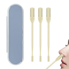 56 X 3PCS DOUBLE SIDED NOSE HAIR KNIFE, MANUAL EAR NOSE HAIR TRIMMER CLIPPER, PROFESSIONAL 360 DEGREE ROTATING NOSTRIL CLEANING TOOL, FOR MEN WOMEN - TOTAL RRP £139: LOCATION - A RACK