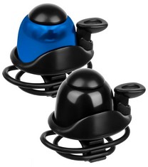 18 X CROZON BIKE BELL BICYCLE BELL FOR ADULT AND KIDS LOUD CRISP SOUND ALUMINUM BIKE RING BELL FOR MOUNTAIN ROAD BIKE 2 PACK BLACK AND BLUE - TOTAL RRP £100: LOCATION - D RACK
