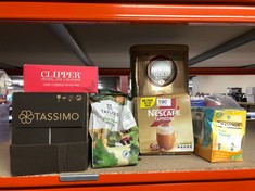 QTY OF ITEMS TO INCLUDE NESCAFE CAPPUCCINO INSTANT COFFEE 12 X 15.5G SACHETS, 100% RESPONSIBLY SOURCED COFFEE  SOME ITEMS MAY BE BEST BEFORE : LOCATION - A RACK