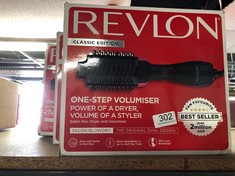 QTY OF ITEMS TO INCLUDE REVLON SALON ONE-STEP HAIR DRYER AND VOLUMIZER FOR MID TO LONG HAIR (ONE-STEP, 2-IN-1 STYLING TOOL, IONIC AND CERAMIC TECHNOLOGY, UNIQUE OVAL DESIGN) RVDR5222:: LOCATION - C R