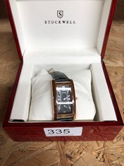 LADIES STOCKWELL WATCH TEXTURED DIAL WITH SUB DIAL MINUTE HAND LEATHER STRAP GIFT BOX INCLUDED :: LOCATION - C RACK