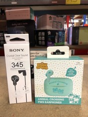 QTY OF HEADPHONES TO INCLUDE SONY CRYSTAL CLEAR SOUND:: LOCATION - C RACK