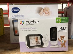 QTY OF ITEMS TO INCLUDE HUBBLE VIEW+ 2.8" BABY MONITOR WITH CAMERA, DIGITAL PAN TILT ZOOM, 2-WAY TALK, NIGHT VISION, ROOM TEMPERATURE MONITOR, BABY VIDEO MONITOR CAMERA, SOUND LEVEL INDICATOR, 1000FT