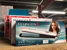 QTY OF ITEMS TO INCLUDE REMINGTON SHINE THERAPY STRAIGHTENER: LOCATION - D RACK