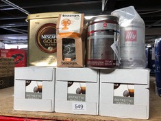 QTY OF ITEMS TO INCLUDE ILLY INTENSO BOLD ROAST - SOME MAY BE PAST BEFORE: LOCATION - D RACK
