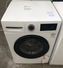 BOSCH SERIES 4 FREESTANDING WHITE WASHING MACHINE MODEL NO: WGG04409GB RRP £499: LOCATION - FLOOR(COLLECTION OR OPTIONAL DELIVERY AVAILABLE)