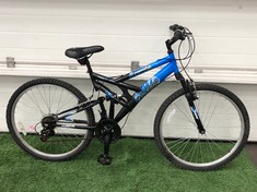 RALEIGH SPEED GEARS FULL SUSPENSION KIDS MOUNTAIN BIKE : LOCATION - FLOOR(COLLECTION OR OPTIONAL DELIVERY AVAILABLE)
