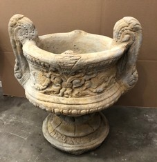 TWO-HANDLED URN - LARGE DECORATIVE 2 HANDLED URN - COLLECTION ONLY - LOCATION FRONT FLOOR