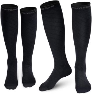 24 X CAMBIVO COMPRESSION SOCKS FOR WOMEN & MEN 2 PAIRS, FLIGHT SOCKS COMPRESSION STOCKINGS FOR RUNNING, FLIGHT, SPORTS, TRAVEL, UNISEX - TOTAL RRP £340: LOCATION - A