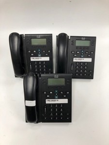 X 3 CISCO LANDLINE PHONE MODEL:CP-6945: LOCATION - SILVER RACK