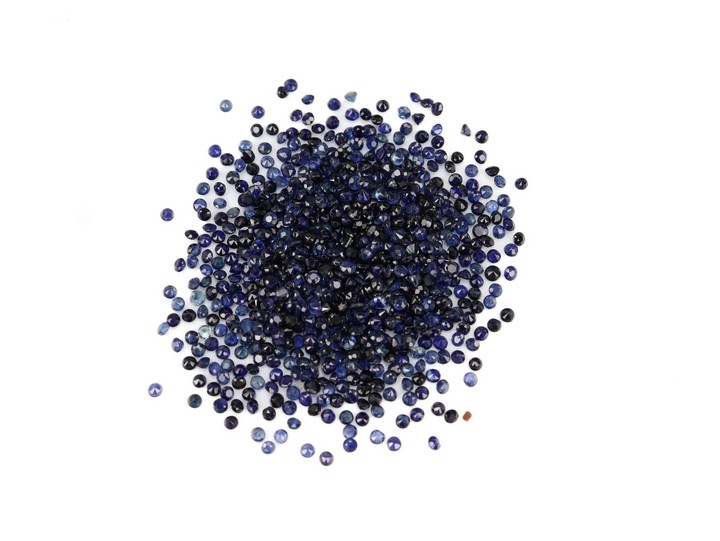 19.72ct Sapphire Faceted Round-cut Parcel of Gemstones, 1.75mm