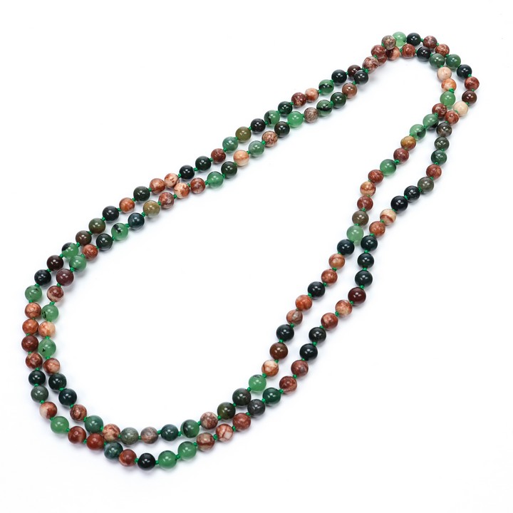Multi Jade Bead AA Necklace, 8.5mm, 127cm, 112g (VAT Only Payable on Buyers Premium)