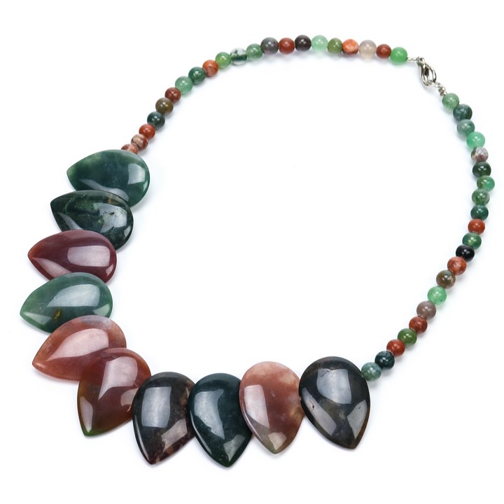 Copper Clasp Multi-Jade AA Necklace, 44cm, 65.3g (VAT Only Payable on Buyers Premium)