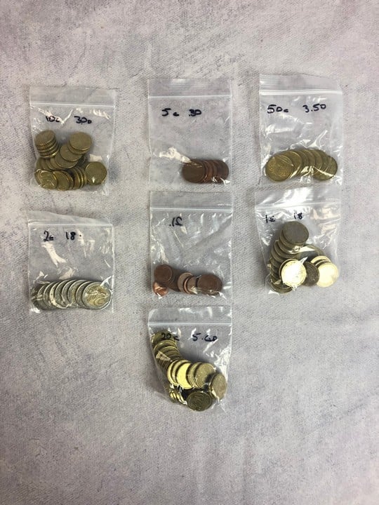 Selection of Euro currency, totalling approx. €48.41 coins. (VAT Only Payable on Buyers Premium)