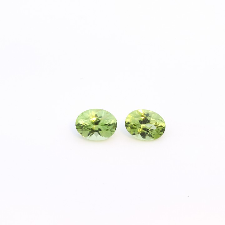 1.75ct Peridot Faceted Oval-cut Pair of Gemstones (VAT Only Payable on Buyers Premium)