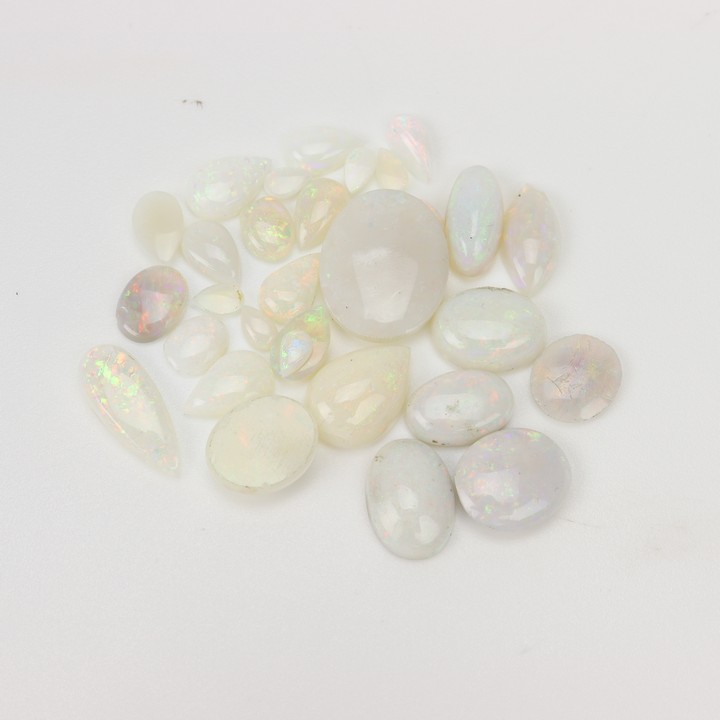 28.53ct Opal Cabochon Mixed-cut Parcel of Gemstones, mixed