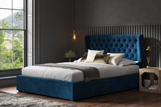 KENSINGTON 5FT KING OTTOMAN BED IN BLUE VELVET (BOX'S 1/3, 2/3 & 3/3) RRP £478 (COLLECTION OR OPTIONAL DELIVERY) (COLLECTION OR OPTIONAL DELIVERY) (KERBSIDE PALLET DELIVERY)